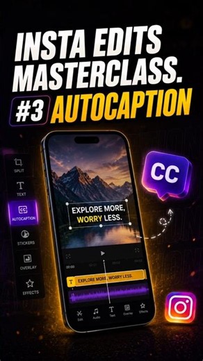 Instagram Edits Tutorial #3 | Auto Captions in One Tap ✨ #Shorts