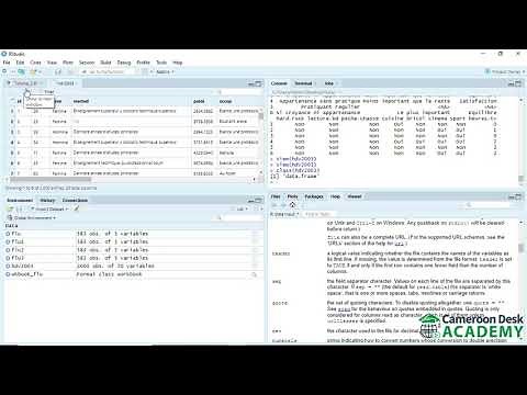 Formation R Cours 12 :Tableau de données (data frame)