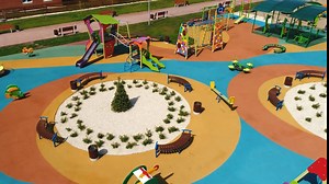 Poured-in-Place Surfacing Repair Kit Fix Rubber Playground (Red/Black, XL)