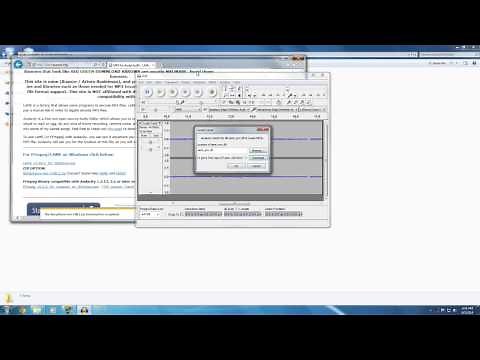 Convert cassette tape to mp3 file using Audacity on Windows