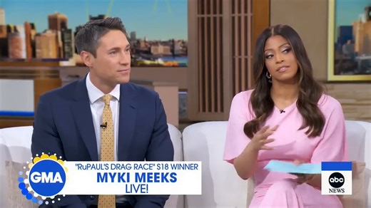 Myki Meeks answers a question about the absurd things she’s going to buy with her 200k on Good Morning America