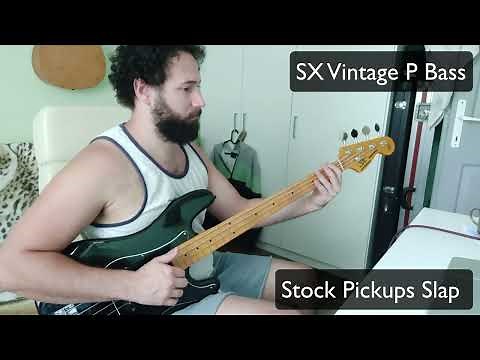 SX Vintage P Bass Original VS Fender American std. Pickups