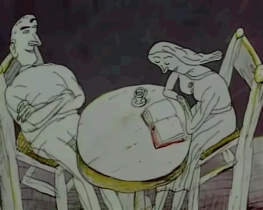 "Words, Words, Words" (1991) by Michaela Pavlátová, the renowned Czech...