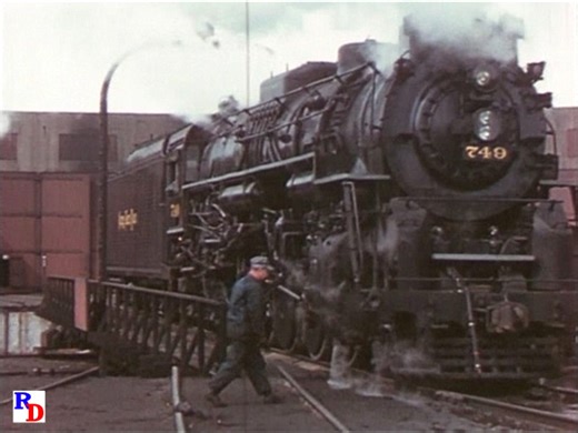 Nickel Plate Berkshire No. 749 looks pretty darn good at Conneaut, Ohio in this March, 1958 scene. It's hard to imagine but she made her last run just a few months later. She was scrapped in December of 1963. From the Herron Rail Video show "Steam & Diesel on the NKP, Volume 2" https://rfd.video/NKP2 | Steam Giants