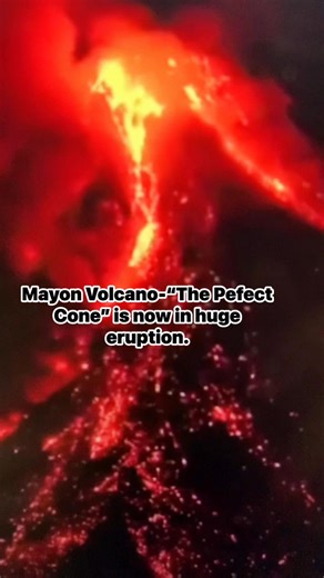 World News today January 8th 2026. Mayon Volcano Albay, Philippines in huge eruption. Thousands evacuated. It is famous for for its perfectly symmetrical cone shape, earning it the nickname “The Perfect Cone” and making it one of the world’s most symmetrical volcanoes, a classic stratovolcano formed by layers of lava and ash, is now on fire . Please pray for the people of Bicol region. #MayonVolcano #eruption #albay #Bicol #videoviralシ #everyonefollowers | Lita Vallejo