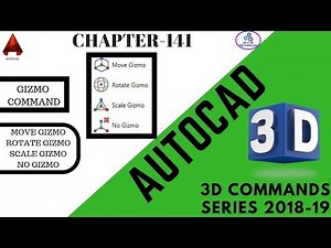 Gizmo Command in Autocad Gizmo (Move,Rotate,Scale,No)|Autocad 3d command series 2018-19.