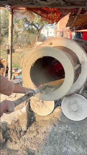 Cement Pipe Manufacturing Process | Inside RCC & Concrete Pipe Factory | #shorts #factoryprocess