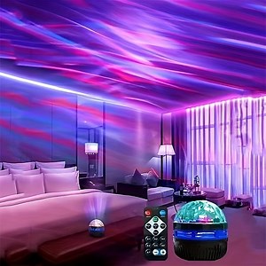 LED Starry Sky Projection Light Gift Mini Remote Control Projector USB Plug-in Colorful Atmosphere Small Night Light for 2025 - $14.99