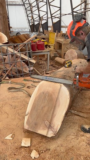 Kristian putting the finishing touches on one big knee brace👌💪 Danish perfection 💪 | Langberg Log Homes