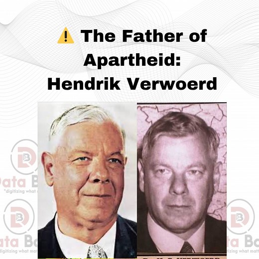 Hendrik Verwoerd is one of the most controversial figures in South African history. As Prime Minister from 1958–1966, he was the chief architect of the apartheid system — the laws that enforced racial segregation and oppression in South Africa. Under his leadership: • Apartheid laws were expanded and tightened • Pass laws became harsher • Bantu Education was introduced • Separate homelands (Bantustans) were pushed • Black South Africans lost more rights and land Verwoerd’s legacy is deeply painf