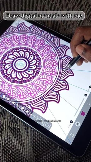 Draw a digital mandala using Ibis paintX #shortsfeed #mandaladrawing #digitalart #art #ibispaintx