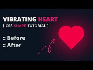 Vibrating Heart Shape using CSS before & after | css pulse heart