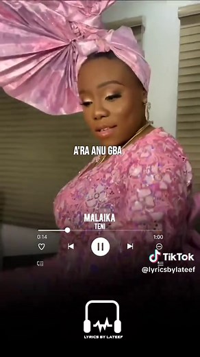 Malaika (Lyrics) Teni 🎶♥️ #malaika #lyrics #teni #fyp #throwbacksongs