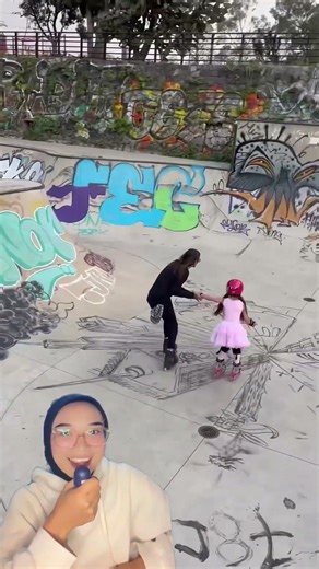 Taught me to ride roller skates😱😍!?️