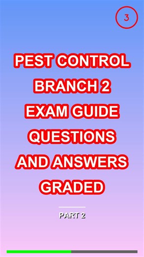 pest control branch 2 exam guide questions and ans