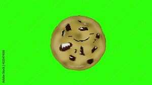 GREEN SCREEN ANIMATION COOKIE BITE PIXEL STYLE MOTION GRAPHICS 4K. Fun Animation of a delicious fresh baked cookie being eaten! Great for food related themes.