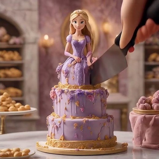 What Happens When You Cut Into This Princess Cake?