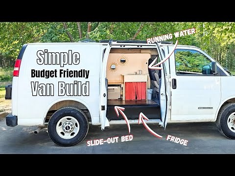 CAMPER VAN TOUR!! Self-built Cargo Van Conversion | GMC Savanna | Chevy Express | L&K SEIMS