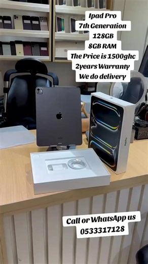 Ipad Pro 7th Generation 128GB 8GB RAM The Price is 1500ghc 2years Warranty We do delivery#buynow #quality #accraghana