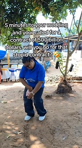 5 minutes to your wedding and your called for a contract of 500 bìllìon dollars. Will you go for that stupìd contract 🤣 #throwback | Chidinma Benedicta