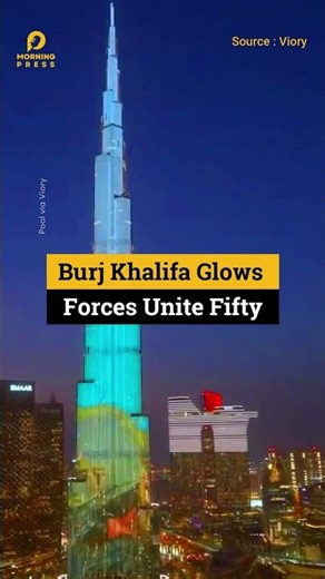 Burj Khalifa Lights Up For UAE Unification Day #UAE #BurjKhalifa #Military