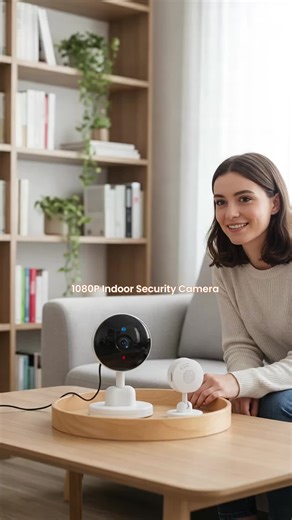 Wired 1080P Indoor Security Camera,Pet Camera,Baby Monitor,Smart Human Detection Real Time Alert,Two-Way Audio,IR Night Vision,360° Rotation,24/7Recording,Local/Cloud Storage,For Home Office Garage,Camera Systems