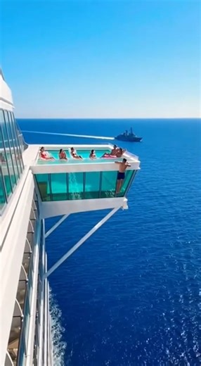 Unthinkable Cruise Failure: Glass Pool Structural Collapse! 🚢🌊Shorts #Technology #viral #simulation