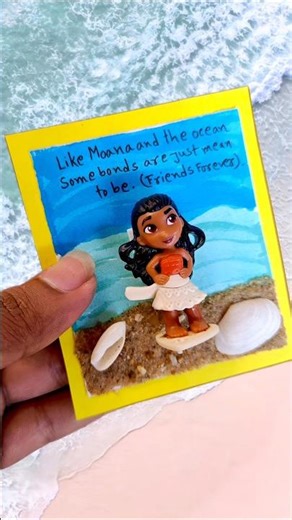 From Disney Vibes to BFF Goals 💕 | Moana Handmade Card Tutorial #shorts #diy