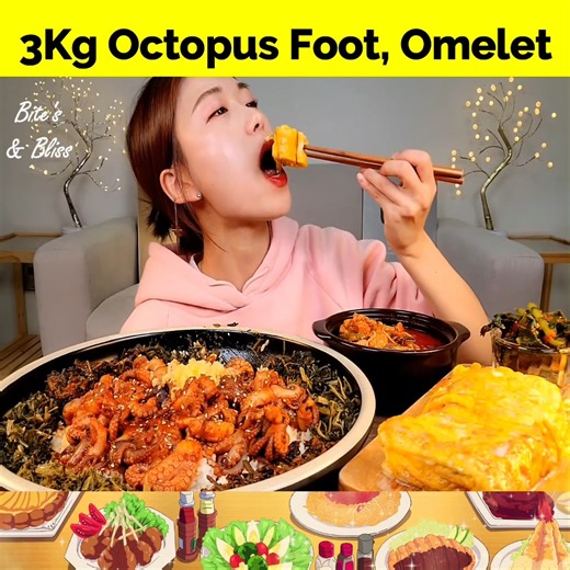 Ready for a wild flavor ride? Watch as we take on a bold and tasty combo: tender octopus and a fluffy, savory omelette in this satisfying ASMR eating challenge. From the ocean’s chew to the skillet’s sizzle, every bite is packed with sound, flavor, and fun. Whether you're here for the unique food experience, the crunchy slurps, or just love watching viral mukbang videos, this one’s for you. Hit follow for more food adventures, octopus bites, and sizzling egg perfection from all around the world 