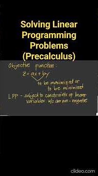 Solving Linear Programming Problems (Precalculus) #youtubeshorts #maths #linearprogrammingproblem