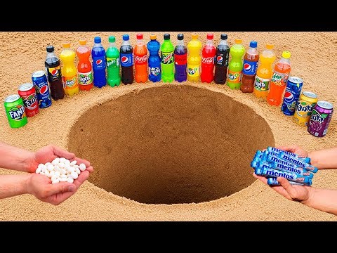 ¡Experimento! Coca Cola, Mirinda, Sprite, Fanta y Pepsi contra un globo de Mentos
