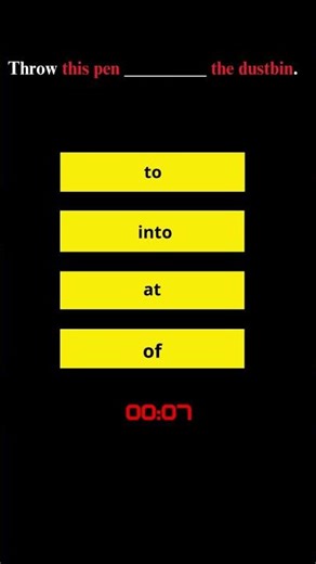 English preposition practice Quiz #reels #quiz #prepositionquiz