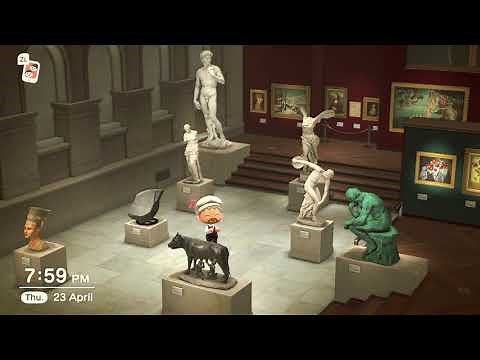A walk around a complete Art Gallery Museum in Animal Crossing: New Horizons (All Painting, Statues)
