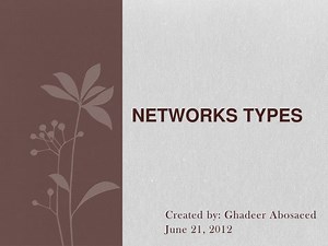 Networks Types - SlideServe