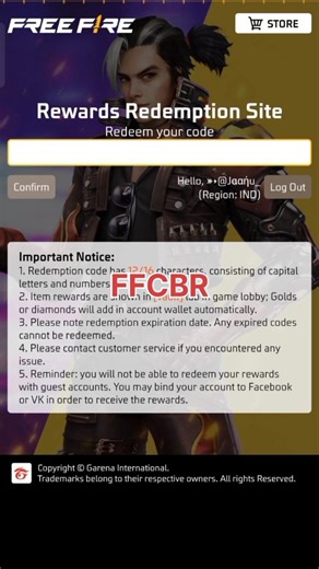 Free Fire Redeem Code 25 April 🔥