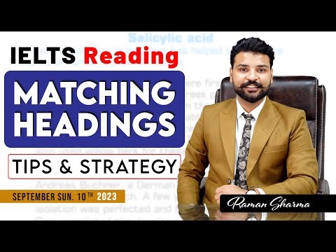 IELTS Reading Matching Headings | Best Tips by Raman!