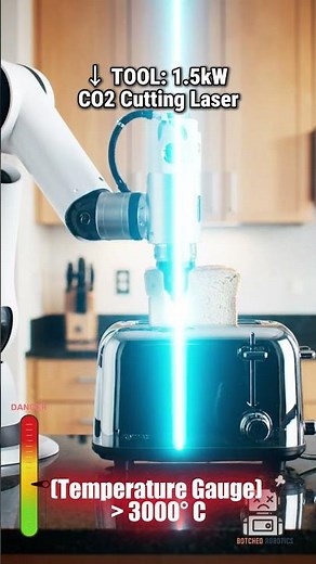 Robot uses a LASER to make toast 🔥