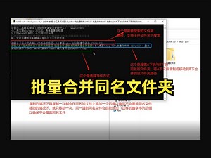 100121-批量文件夹合并-搜索A文件夹下与B文件夹下同名的文件夹并将文件合并到B文件夹