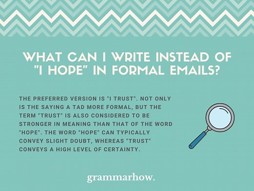 10 Other Ways To Say "I Hope" In Formal Emails