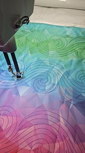 I designed this fabric so that you can quilt on the lines and learn how the swirl chain design goes together. I like to call it training wheels for quilters! Click here to see all the products for the new Mastering Swirls Free-motion Challenge Quilting Along: https://quiltingismytherapy.com/product-category/free-motion-challenge-quilting-along/mastering-swirls-free-motion-challenge-quilting-along/ | Machine Quilting by Angela