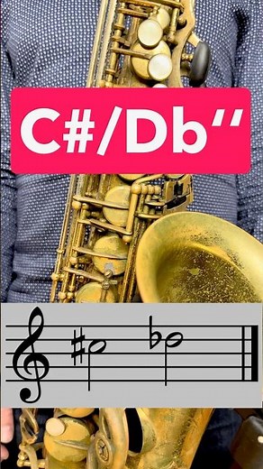 Sax Fingering C#/Db (middle) #saxophone #shorts