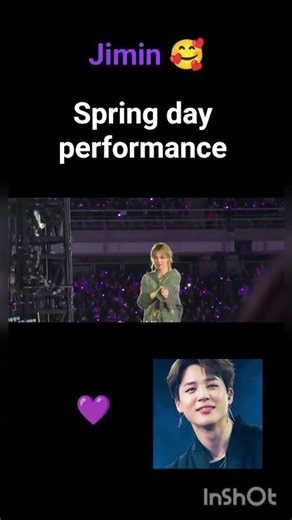 Jimin 🥰 Spring day performance ✨ #bts #army #jiminbts
