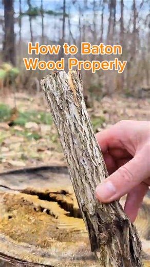 How to Baton Wood Properly #shorts #outdoors #survivalskills #woodworking #bushcraft #firestarting
