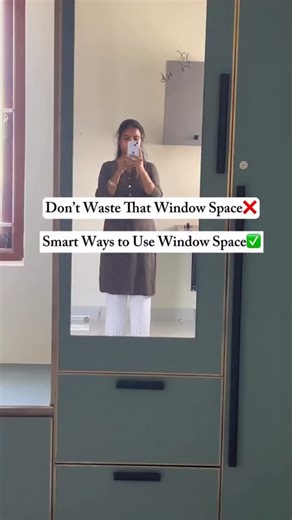 KreateCube - Interior & Architecture Design Platform on Instagram: "Window spaces don’t have to go unused. Turn them into stylish storage, seating, or display areas. Design that works smarter. Comment “WINDOW” if you’re planning to upgrade your home. Save before you design. Share with a home makeover enthusiast. #window #windowseat #interiorinspo #spacesaving #kreatecube"