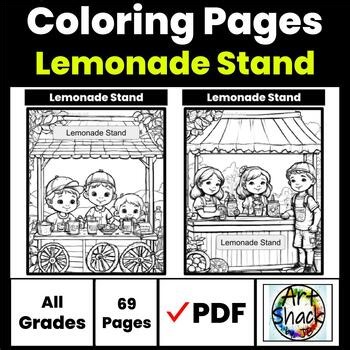 Lemonade Stand Coloring Pages/Digital Resource/Elementary School Activities