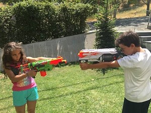 Nerf War: Boy vs. Girl