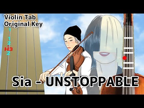 Sia - Unstoppable (Play Along Violin Tab Tutorial)