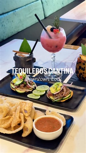 Lodi Wine Country on Instagram: "OKAY, we can’t gatekeep this downtown spot any longer 😋🤭 Tequileros Cantina has just leveled up 🤯 Come by to check out their delicious new items and craft cocktails.🍸 In addition to their old menu, they added a ton of new plates such as Carne Asada Plate, Enchiladas, and surf and turf tacos. The drinks featured are the Gin Rose, El Chato, La Kat, Mazapan Espresso Martini & the Matcha Mami. These are just a handful of the new menu items they launched. We will 