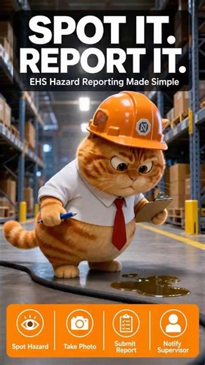 File locked again? 🤬 Watch this worker cat fix hazard reports in 10s!