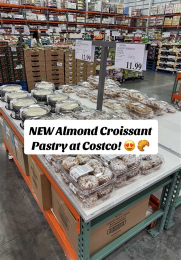 Costco just dropped the Almond Croissant Pastry! 😍🥐 Flaky, buttery, and almondy goodness you have to try! @Costco Wholesale Had to take this home to taste it 👀 Would you grab one for yourself? Follow @costco.savvy for more Costco deals and finds! 🤗 #CostcoFinds #CostcoBakery #AlmondCroissant #BakeryPerfection #CostcoFood